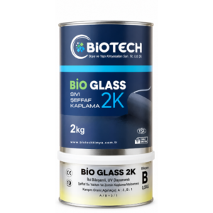 Biotech Bio Glass 2K Şeffaf Su Yalıtım ve Kaplama Malzemesi 2KG