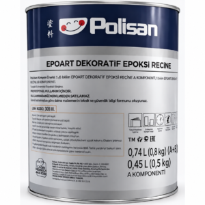 Polisan Epoart Epoksi Reçine 0,8 Kg Takım – Ultra Şeffaf Dekoratif Döküm ve Kaplama Reçinesi