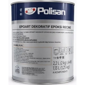 Polisan Epoart Epoksi Reçine 2,4 Kg Takım – Ultra Şeffaf Dekoratif Döküm ve Kaplama Reçinesi
