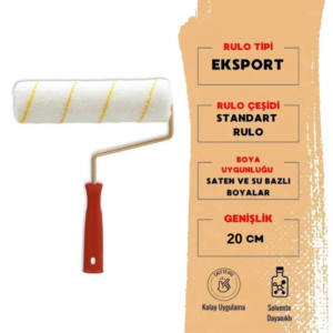 Dekor Eksport Rulo 20 cm – Saten ve Su Bazlı Boya Rulosu (1080)