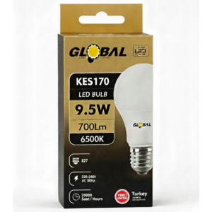 Global KES170 9,5W 700LM 6500K E27 LED Ampul – Beyaz Işık