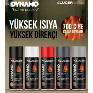 Kluger Dynamo 700°C Isıya Dayanıklı Sprey Boya 400 ml – Soba, Egzoz ve Mangal Boyası